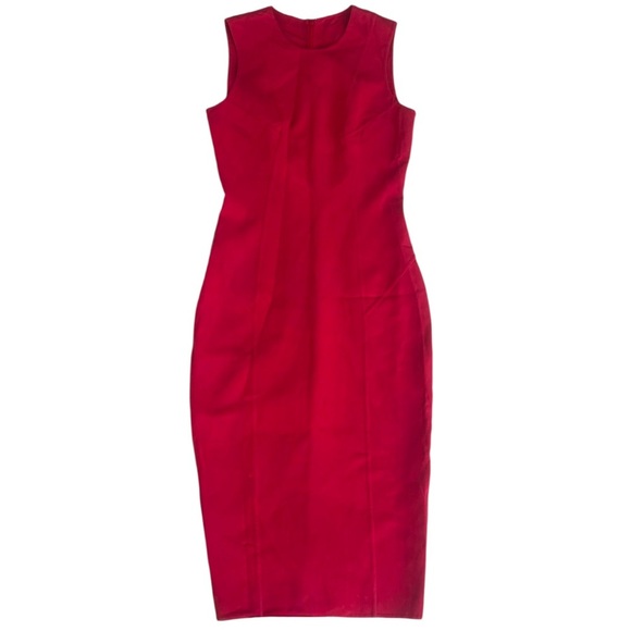 Michael Kors Dresses & Skirts - Michael Kors Vintage 90s Red Sheath Pencil Midi Dress